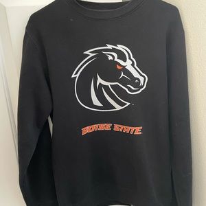 Boise State Broncos Black Crewneck